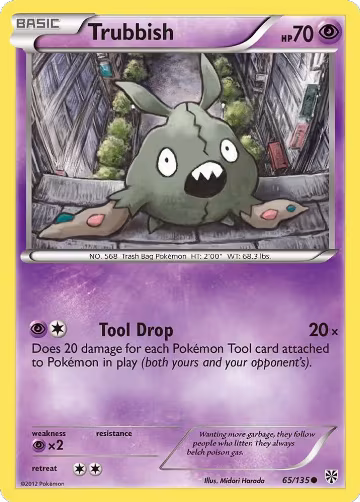 Trubbish (65) (65/135), Plasma Storm — Pokémon card price