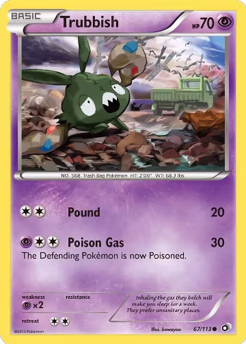 Trubbish (67/113), Legendary Treasures — Pokémon card price