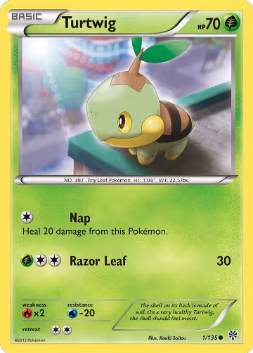 Turtwig (1/135), Plasma Storm — Pokémon card price