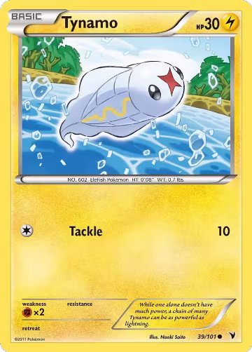 Tynamo (39) (39/101), Noble Victories — Pokémon card price