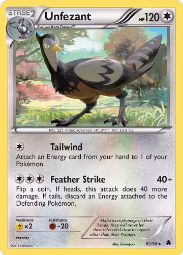 Unfezant (82/98), Emerging Powers — Pokémon card price