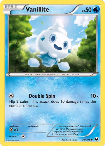 Vanillite (33/108), Dark Explorers — Pokémon card price