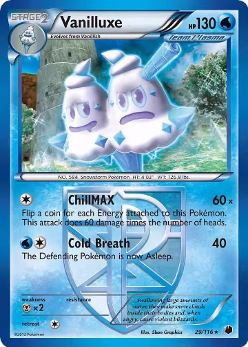 Vanilluxe (Team Plasma) (29/116), Plasma Freeze — Pokémon card price