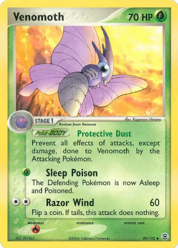 Venomoth (49/112), EX FireRed & LeafGreen — Pokémon card price
