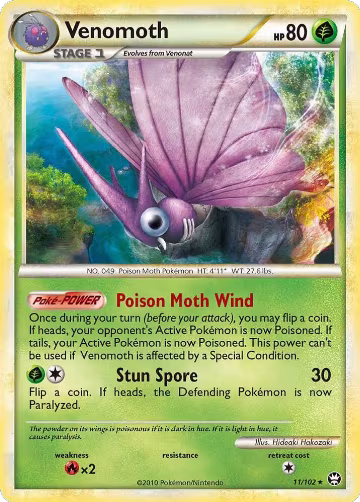 Venomoth (11/102), Triumphant — Pokémon card price