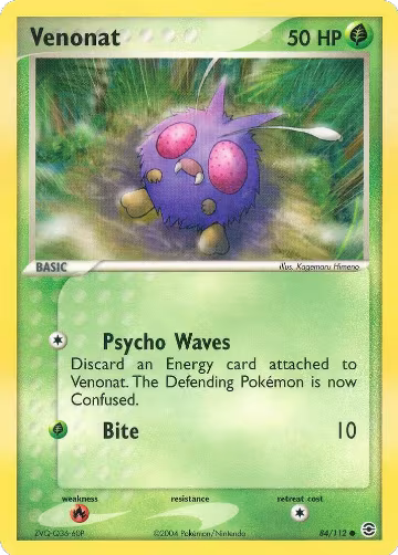 Venonat (84/112), EX FireRed & LeafGreen — Pokémon card price