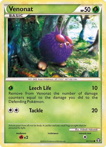 Venonat (81/102), Triumphant — Pokémon card price
