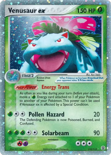 Venusaur ex (112/112), EX FireRed & LeafGreen — Pokémon card price