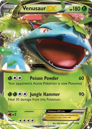 Venusaur EX (1/146), XY Base Set — Pokémon card price