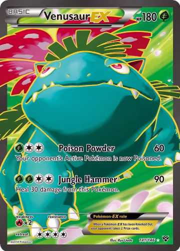 Venusaur EX (141 Full Art) (141/146), XY Base Set — Pokémon card price