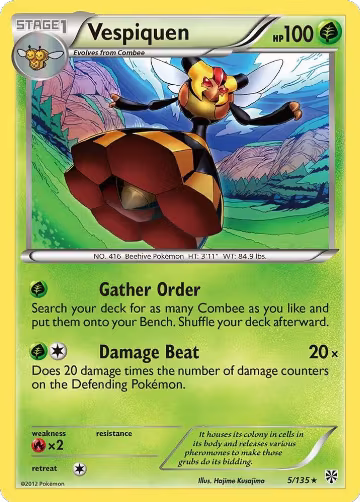 Vespiquen (5/135), Plasma Storm — Pokémon card price