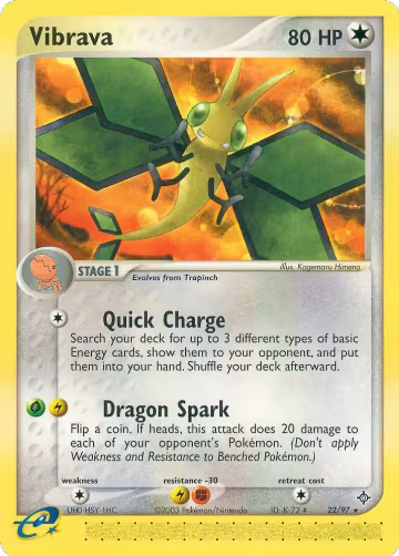 Vibrava - 22/97 (22/97), EX Dragon — Pokémon card price