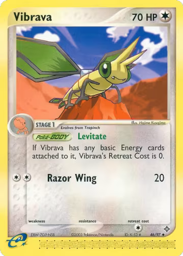 Vibrava - 46/97 (46/97), EX Dragon — Pokémon card price