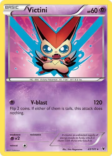 Victini (43) (43/101), Noble Victories — Pokémon card price