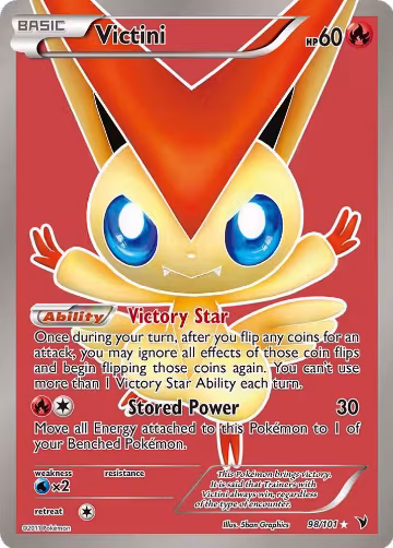 Victini (98 Full Art) (98/101), Noble Victories — Pokémon card price