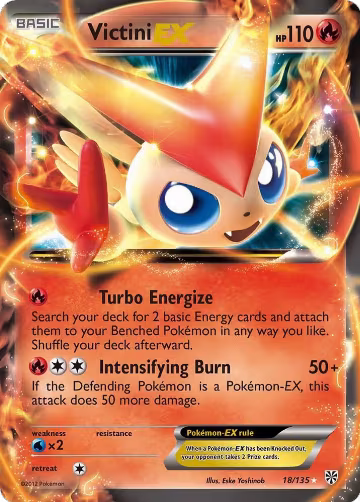 Victini EX (18/135), Plasma Storm — Pokémon card price