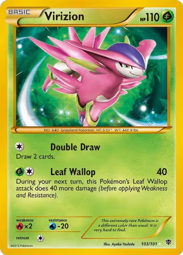 Virizion (Secret) (103/101), Plasma Blast — Pokémon card price