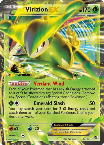 Virizion EX (9/101), Plasma Blast — Pokémon card price