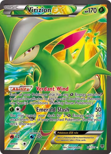 Virizion EX (Full Art) (96/101), Plasma Blast — Pokémon card price