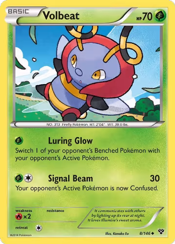 Volbeat (8/146), XY Base Set — Pokémon card price