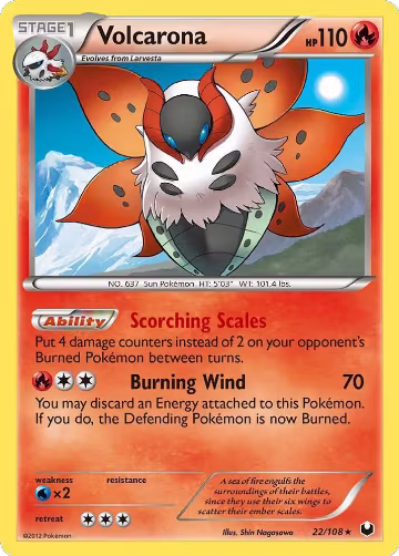 Volcarona (22/108), Dark Explorers — Pokémon card price