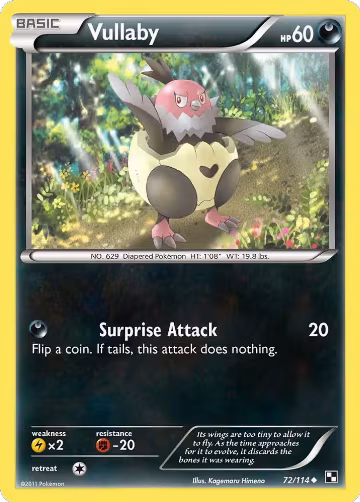 Vullaby (72/114), Black and White — Pokémon card price