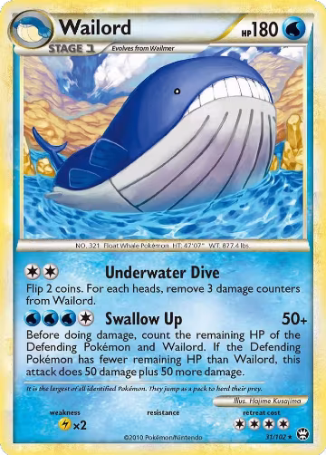 Wailord (31/102), Triumphant — Pokémon card price