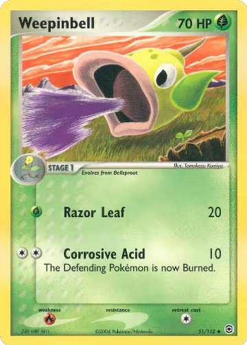 Weepinbell (51/112), EX FireRed & LeafGreen — Pokémon card price