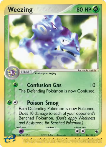 Weezing (24/109), EX Ruby and Sapphire — Pokémon card price