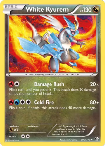 White Kyurem (102/149), Boundaries Crossed — Pokémon card price