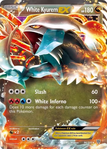 White Kyurem EX (96/135), Plasma Storm — Pokémon card price
