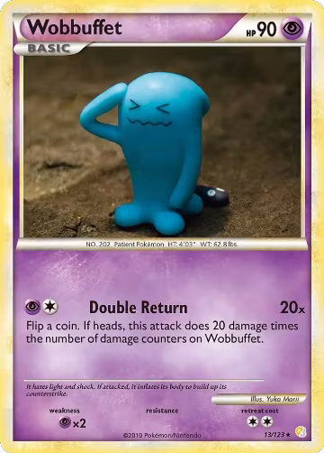 Wobbuffet (13/123), HeartGold SoulSilver — Pokémon card price