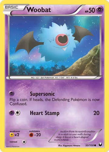 Woobat (50/108), Dark Explorers — Pokémon card price