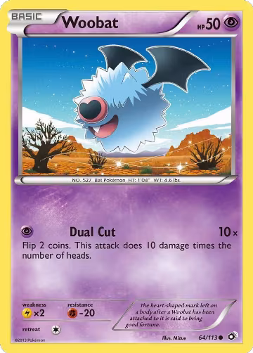 Woobat (64/113), Legendary Treasures — Pokémon card price