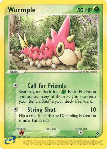 Wurmple (81/97), EX Dragon — Pokémon card price