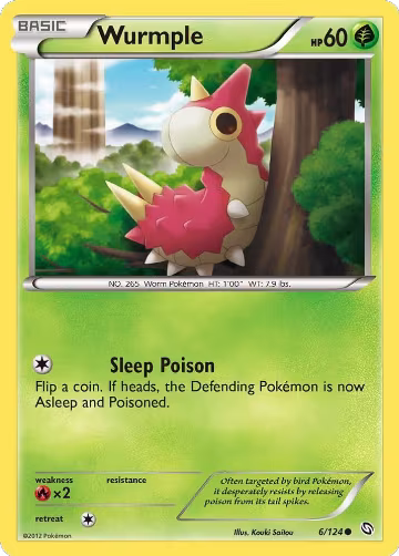 Wurmple (6/124), Dragons Exalted — Pokémon card price