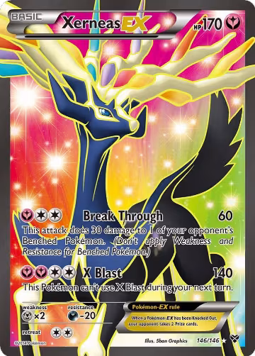 Xerneas EX (146 Full Art) (146/146), XY Base Set — Pokémon card price