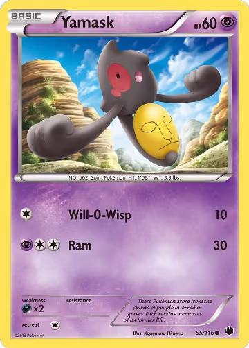 Yamask (55) (55/116), Plasma Freeze — Pokémon card price