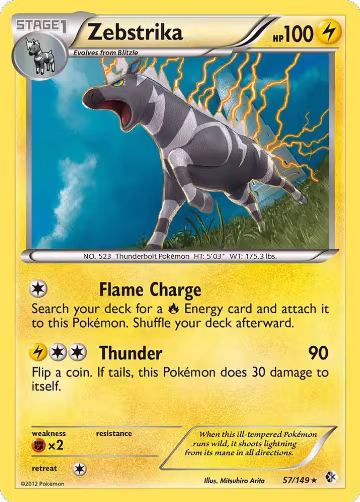 Zebstrika (57/149), Boundaries Crossed — Pokémon card price
