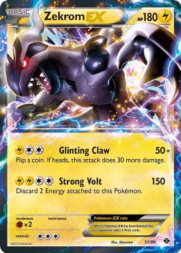 Zekrom EX (51/99), Next Destinies — Pokémon card price