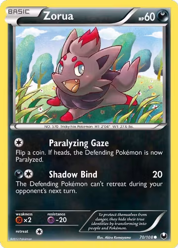 Zorua (70) (70/108), Dark Explorers — Pokémon card price