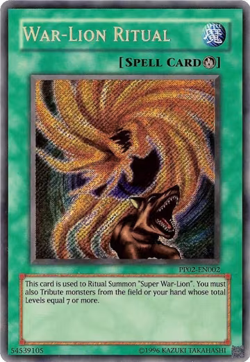War-Lion Ritual (ScR) (PP02-EN002), Premium Pack 2 — Yu-Gi-Oh! card price