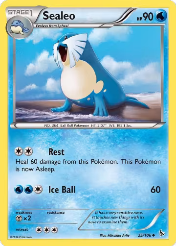 Sealeo (25/106), XY - Flashfire — Pokémon card price