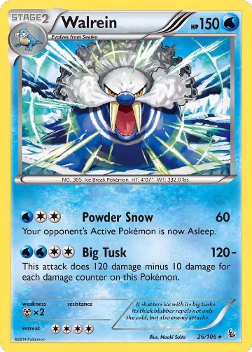 Walrein (26/106), XY - Flashfire — Pokémon card price