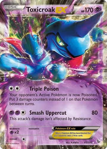 Toxicroak EX (41/106), XY - Flashfire — Pokémon card price