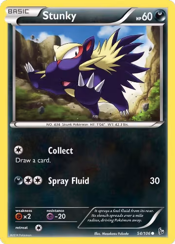Stunky (54) (54/106), XY - Flashfire — Pokémon card price