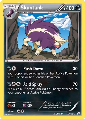 Skuntank (55/106), XY - Flashfire — Pokémon card price