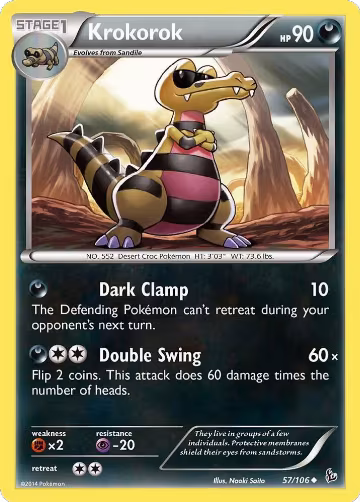 Krokorok (57/106), XY - Flashfire — Pokémon card price