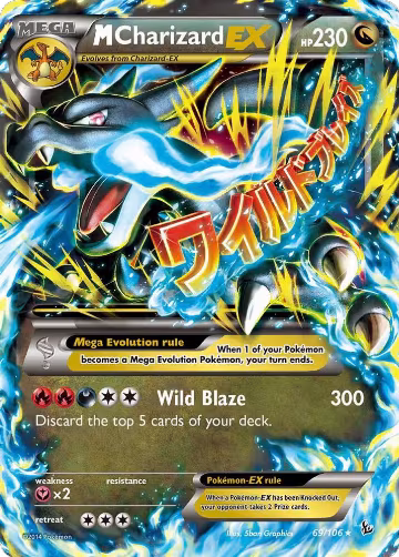 M Charizard EX (X) (69/106), XY - Flashfire — Pokémon card price