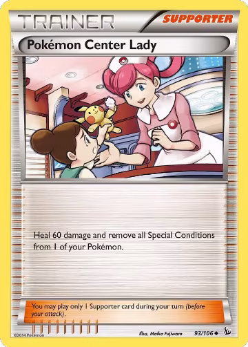 Pokemon Center Lady (93/106), XY - Flashfire — Pokémon card price